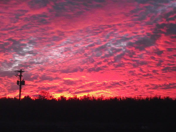 sunset at ranch