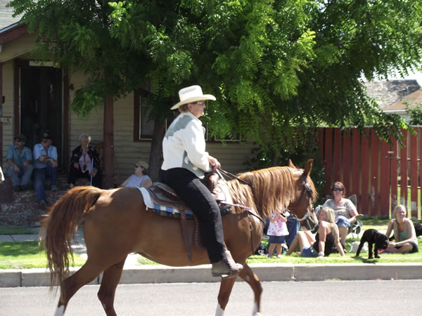 riding in the Stampede Parade