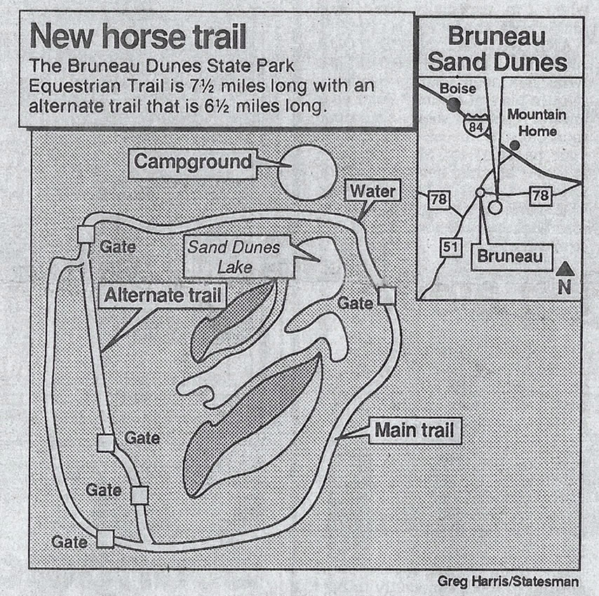 trail map of the dunes ride