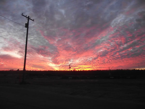 sunset at ranch